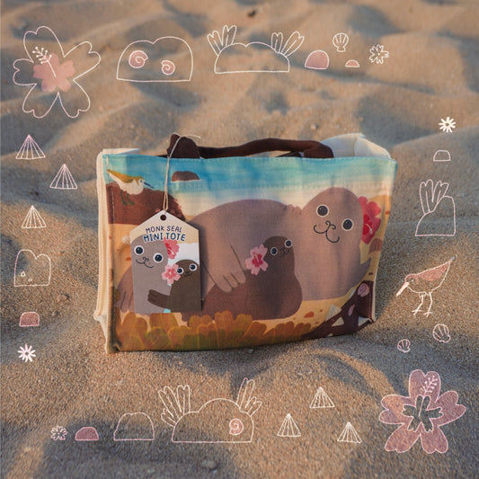 Mini Monk Seal Tote Bag