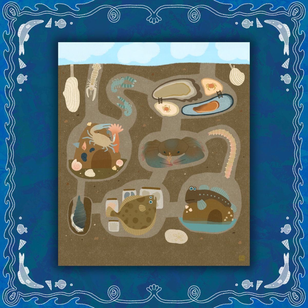 Mudflat Maze Print