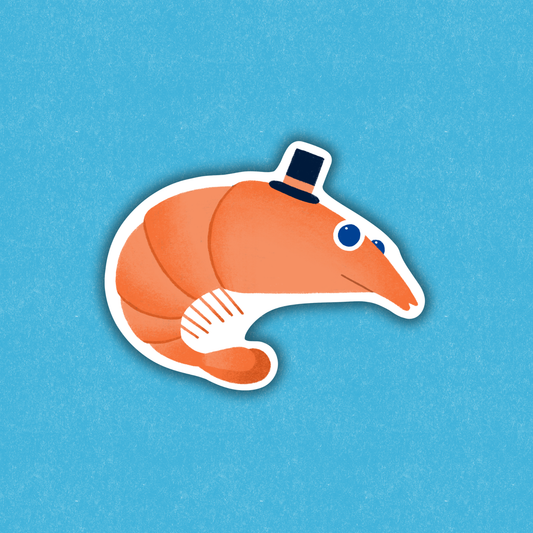 Dapper Shrimp Sticker